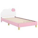 vidaXL Gyerekágy kerettel Rózsaszín 90 x 190 cm PU
