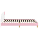 vidaXL Gyerekágy kerettel Rózsaszín 90 x 190 cm PU