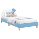 vidaXL Gyerekágy kerettel Kék 90 x 190 cm PU