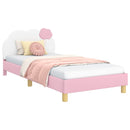 vidaXL Gyerekágy kerettel Rózsaszín 90 x 200 cm PU
