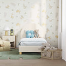 vidaXL Gyerekágy keret fejtámlával Krémszínű 70 x 140 cm Bouclé