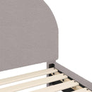 vidaXL Gyerekágy keret fejtámlával Világosszürke 70 x 140 cm Bouclé