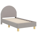 vidaXL Gyerekágy keret fejtámlával Világosszürke 70 x 140 cm Bouclé