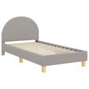 vidaXL Gyerekágy kerettel fejtámlával Világosszürke 80 x 160 cm Bouclé