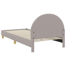 vidaXL Gyerekágy kerettel fejtámlával Világosszürke 80x200 cm Bouclé