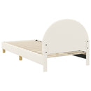 vidaXL Gyerekágy kerettel fejtámlával Krémszínű 90 x 200 cm Bouclé