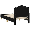 vidaXL Gyerekágy keret fejtámlával Fekete 70 x 140 cm Szövet