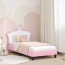 vidaXL Gyerekágy kerettel Rózsaszín 80 x 160 cm PU