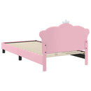 vidaXL Gyerekágy kerettel Rózsaszín 90 x 200 cm PU