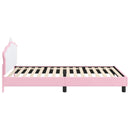 vidaXL Gyerekágy kerettel Rózsaszín 90 x 200 cm PU