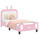 vidaXL Gyerekágy kerettel Rózsaszín 80 x 160 cm PU