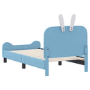 vidaXL Gyerekágy kerettel Kék 80 x 160 cm PU