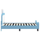 vidaXL Gyerekágy kerettel Kék 80 x 160 cm PU