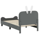 vidaXL Gyerekágy kerettel Világosszürke 80 x 160 cm PU