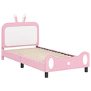 vidaXL Gyerekágy kerettel fejtámlával Rózsaszín 90 x 200 cm PU