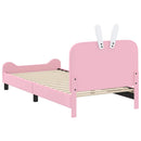 vidaXL Gyerekágy kerettel fejtámlával Rózsaszín 90 x 200 cm PU