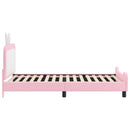 vidaXL Gyerekágy kerettel fejtámlával Rózsaszín 90 x 200 cm PU