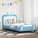 vidaXL Gyerekágy kerettel fejtámlával Kék 90 x 200 cm PU