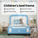 vidaXL Gyerekágy kerettel Kék 90 x 200 cm PU