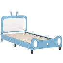 vidaXL Gyerekágy kerettel fejtámlával Kék 90 x 200 cm PU