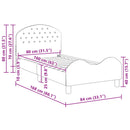 vidaXL Gyerekágy kerettel fejtámlával Rózsaszín 80 x 160 cm Bársony