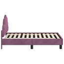 vidaXL Gyerekágy keret fejtámlával Lila 70 x 140 cm Bársony