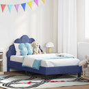 vidaXL Gyerekágy kerettel Rendőrségi kék 80 x 160 cm Bársony