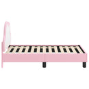 vidaXL Gyerekágy keret fejtámlával Rózsaszín 70 x 140 cm PU