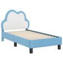 vidaXL Gyerekágy keret fejtámlával Kék 70 x 140 cm PU
