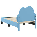 vidaXL Gyerekágy keret fejtámlával Kék 70 x 140 cm PU