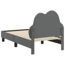 vidaXL Gyerekágy keret fejtámlával Világosszürke 70 x 140 cm PU