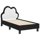 vidaXL Gyerekágy keret fejtámlával fejtámlával Fekete 70 x 140 cm PU