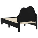 vidaXL Gyerekágy keret fejtámlával fejtámlával Fekete 70 x 140 cm PU