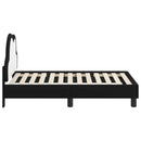 vidaXL Gyerekágy keret fejtámlával fejtámlával Fekete 70 x 140 cm PU