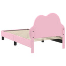 vidaXL Gyerekágy kerettel Rózsaszín 80 x 160 cm PU