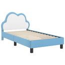 vidaXL Gyerekágy kerettel Kék 80 x 160 cm PU