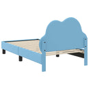 vidaXL Gyerekágy kerettel Kék 80 x 160 cm PU