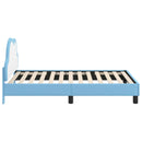 vidaXL Gyerekágy kerettel Kék 80 x 160 cm PU