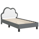 vidaXL Gyerekágy kerettel Világosszürke 80 x 160 cm PU