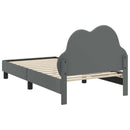 vidaXL Gyerekágy kerettel Világosszürke 80 x 160 cm PU