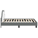 vidaXL Gyerekágy kerettel Világosszürke 80 x 160 cm PU
