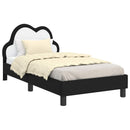 vidaXL Gyerekágy kerettel Fekete 80 x 160 cm PU