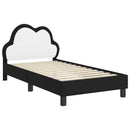 vidaXL Gyerekágy kerettel Fekete 80 x 160 cm PU