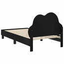vidaXL Gyerekágy kerettel Fekete 80 x 160 cm PU