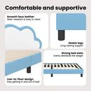 vidaXL Gyerekágy kerettel Kék 80 x 200 cm PU