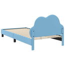 vidaXL Ágykeret fejtámlával Kék 80 x 200 cm PU