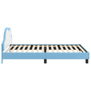 vidaXL Ágykeret fejtámlával Kék 80 x 200 cm PU