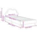 vidaXL Ágykeret fejtámlával Kék 80 x 200 cm PU