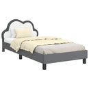 vidaXL Gyerekágy kerettel Világosszürke 80 x 200 cm PU