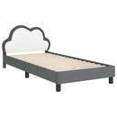 vidaXL Gyerekágy kerettel Világosszürke 80 x 200 cm PU
